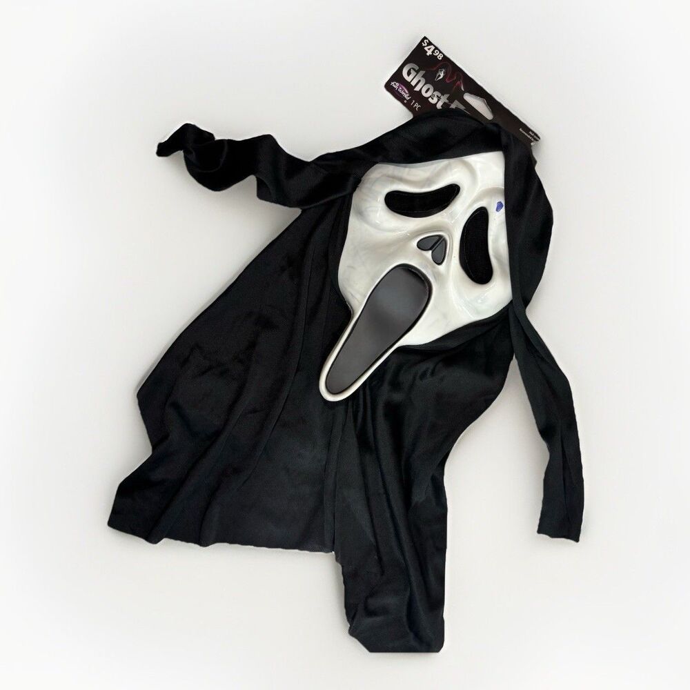 Ghost Face Scream Mask Fun World With Tag Blue Marbled Variant Horror Halloween